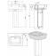 Lavabo ADVANCE 55 Negro Semipedestal