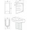 Lavabo URBY 66 con semi pedestal