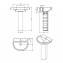 Lavabo con semipedestal EASY 55