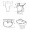Lavabo con semipedestal CETUS 55