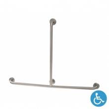 Barra de apoyo recta con barra vertical WCCARE cromo