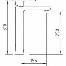 Grifo alto SELENE para lavabo