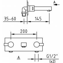 Grifo empotrable Bimini para lavabo