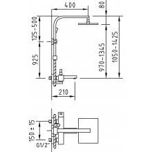 Columna Bimini de baño con ducha extensible