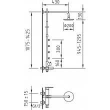 Columna de ducha de 4 jets Mikura con kit de ducha completo