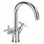 Grifo alto curvado Morea bimando para lavabo