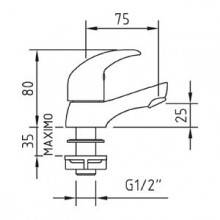 Grifo simple para lavabo