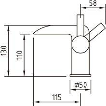 Grifo Bimini con casacada para lavabo