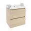 Mueble con lavabo resina 60cm Roble nature B-Box BATH+