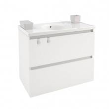 Mueble con lavabo porcelana 80cm Blanco B-Box BATH+