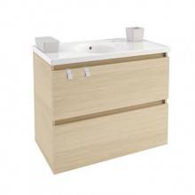 Mueble con lavabo porcelana 80cm Roble nature B-Box BATH+