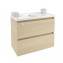 Mueble con lavabo porcelana 80cm Roble nature B-Box BATH+