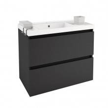 Mueble con lavabo resina 80cm Antracita B-Box BATH+
