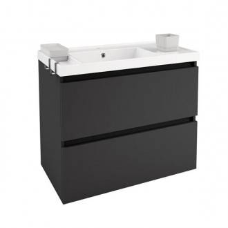 Mueble con lavabo resina 80cm Antracita B-Box BATH+