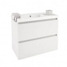Mueble con lavabo resina 80cm Blanco B-Box BATH+
