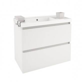 Mueble con lavabo resina 80cm Blanco B-Box BATH+