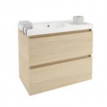 Mueble con lavabo resina 80cm Roble nature B-Box BATH+
