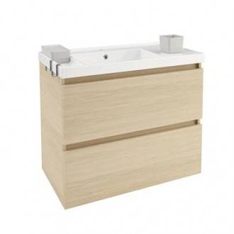 Mueble con lavabo resina 80cm Roble nature B-Box BATH+