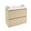 Mueble con lavabo resina 80cm Roble nature B-Box BATH+