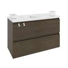 Mueble con lavabo porcelana 100cm Roble chocolate B-Box BATH+