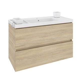 Mueble con lavabo resina 100cm Roble nature B-Box BATH+