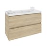 Mueble con lavabo resina 100cm Roble nature B-Box BATH+