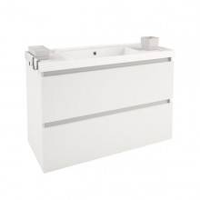 Mueble con lavabo resina 100cm Blanco B-Box BATH+