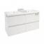 Mueble con lavabo resina 2 senos 120cm Blanco B-Box BATH+