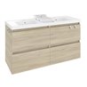 Mueble con lavabo resina 2 senos 120cm Roble nature B-Box BATH+