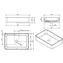 Lavabo rectangular Sanlife 60x40
