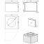 WCA Encimera 60 para lavabo de encastrar con mueble