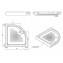Plato de ducha angular Moraira 80 Unisan Sanindusa