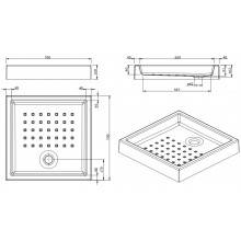 Plato de ducha Mosaico 70x70x12 Unisan Sanindusa