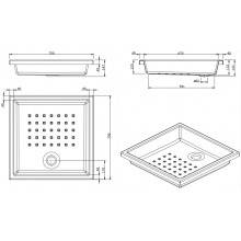 Plato encastrable Mosaico 75 x 75 x 12 Unisan Sanindusa