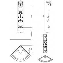 Columna RELAX Angular c/ grifo termoestático