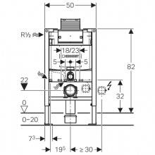Geberit Duofix con Cisterna Omega 12cm