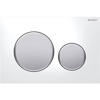 Pulsador Sigma20 Blanco-Cromo