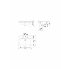Lavabo Noble 58 x 45 encastrado - GALA