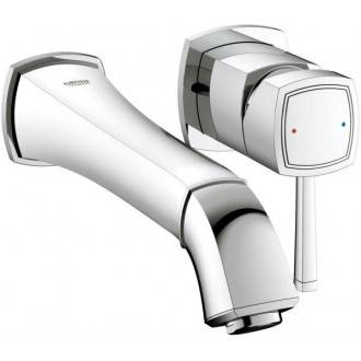 Grifo de lavabo mural L Grohe Grandera