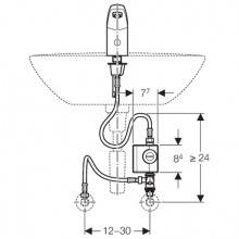 Grifo electrónico ecológico Geberit185 c/ mezclador