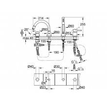Grifo combinación para baño Grohe Grandera Oro