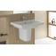 Lavabo semipedestal Gala Street Square 60 x 45 cm