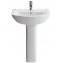Lavabo redondo con pedestal Smart 60x48cm