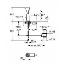 Grifo de bidé Grohe Eurocube Joy