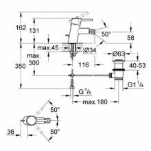 Grifo de bidé Plus Grohe Concetto