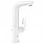 Grifo de lavabo L de palanca con hendidura Moon White Grohe Eurostyle