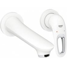 Grifo lavabo mural M de palanca con hendidura Moon White Grohe Eurostyle