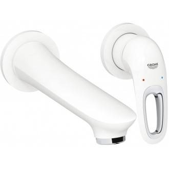 Grifo lavabo mural M de palanca con hendidura Moon White Grohe Eurostyle