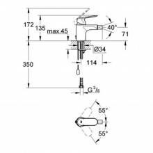 Grifo de bidé S Grohe Eurosmart Cosmopolitan
