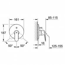 Grifo empotrado de baño y ducha Grohe Eurosmart...